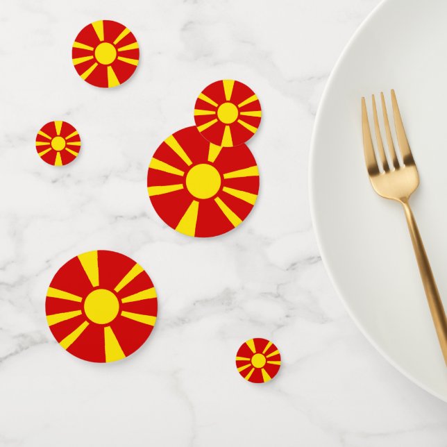 Confeti Bandera de Macedonia del Norte (Grupo)