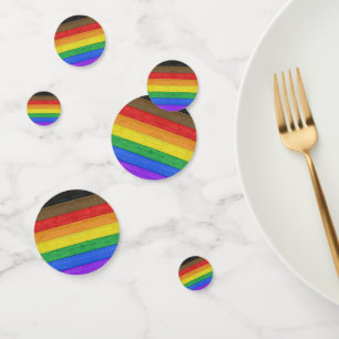 Confeti Bandera de orgullo gay inclusivo de SlipperyJoe te