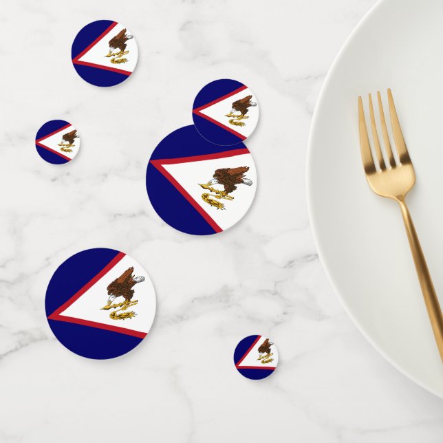 Confeti Bandera de Samoa Americana (Grupo)