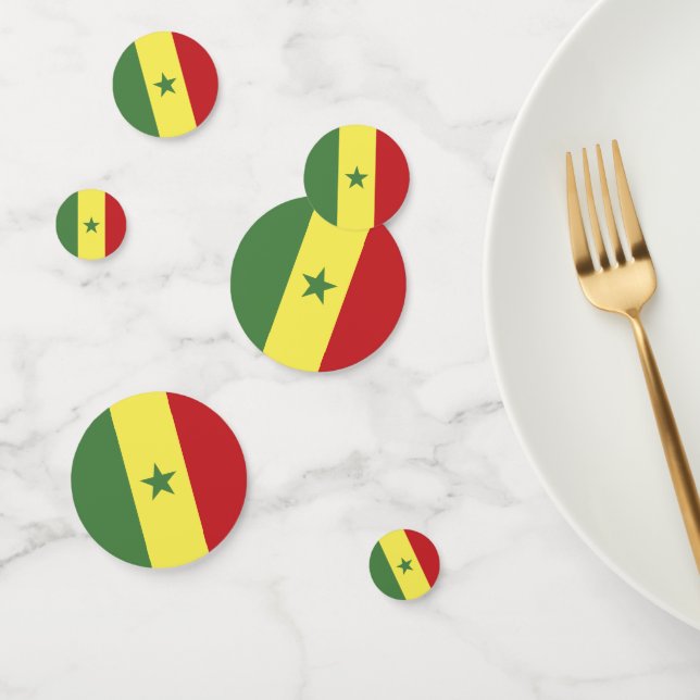 Confeti bandera de Senegal (Grupo)