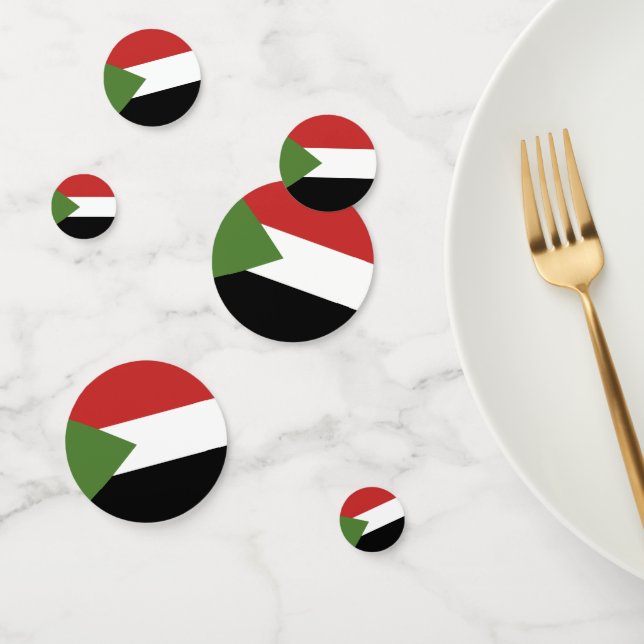 Confeti Bandera de Sudán (Grupo)