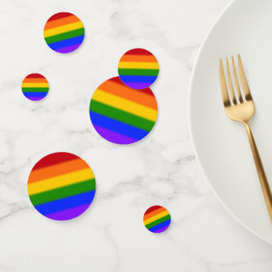 Confeti Bandera del orgullo gay arcoiris caído