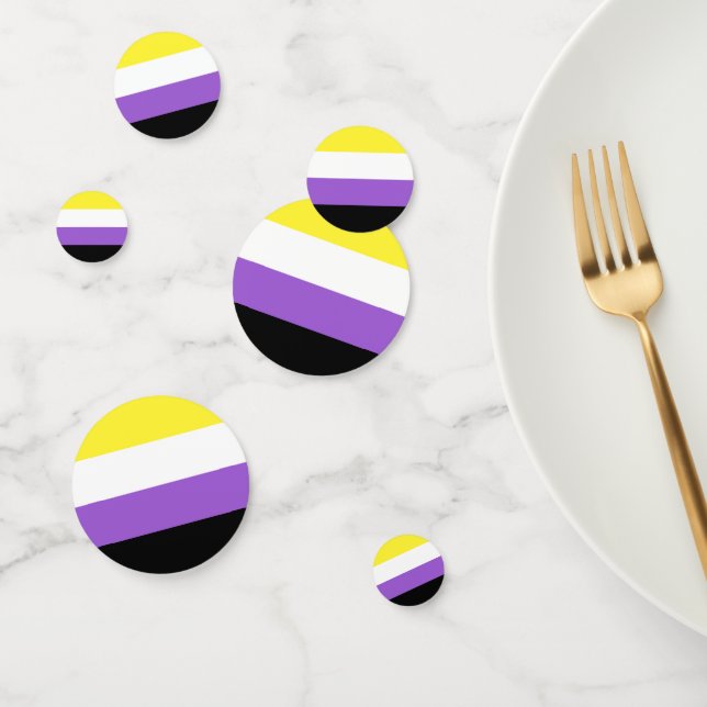 Confeti Bandera del Orgullo no binario (Grupo)