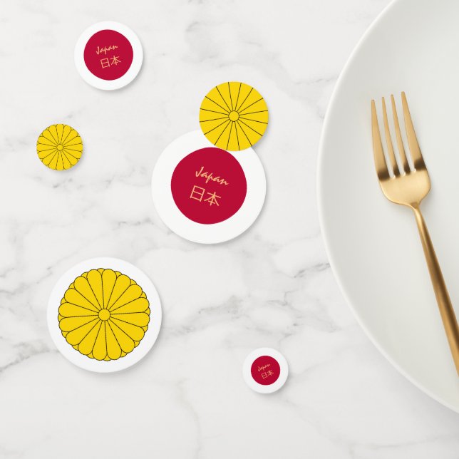 Confeti Bandera japonesa, Seal y fiestas japoneses patriot (Grupo)