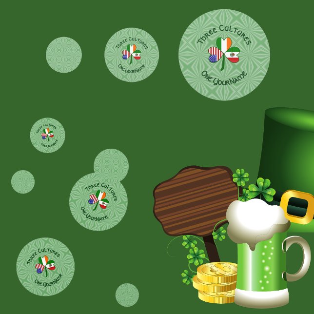 Confeti Bandera Shamrock Americana Mexicana (Subido por el creador)