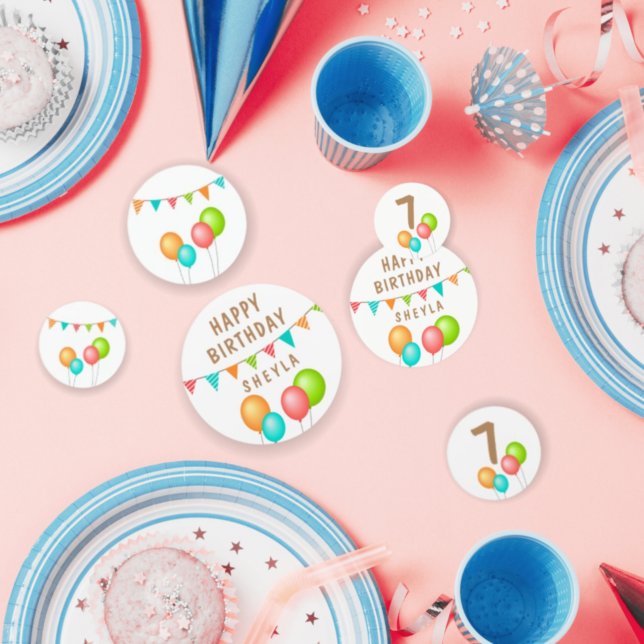 Confeti Banderas de globo aerostático para niños Cumpleaño (Subido por el creador)