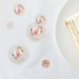 Confeti Baptismo chica Foto Orquídea Orquídea Orquídea Dor