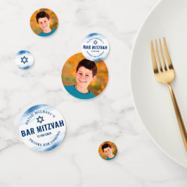 Confeti Bar Mitzvah Fotografía de la Marina Moderna Tipogr