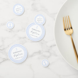 Confeti Bautismo azul de la clave griega