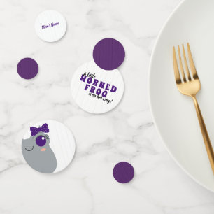 Confeti Bebé Chica Horn Frog Purple Baby Shower