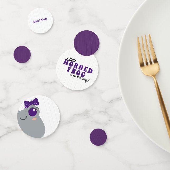 Confeti Bebé Chica Horn Frog Purple Baby Shower (Grupo)