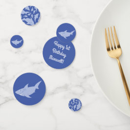 Confeti Bebé Tiburón Primer Fiesta de cumpleaños Mesa Deco