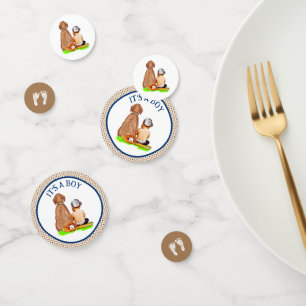 Confeti Bebé y perro de béisbol tema Baby Shower