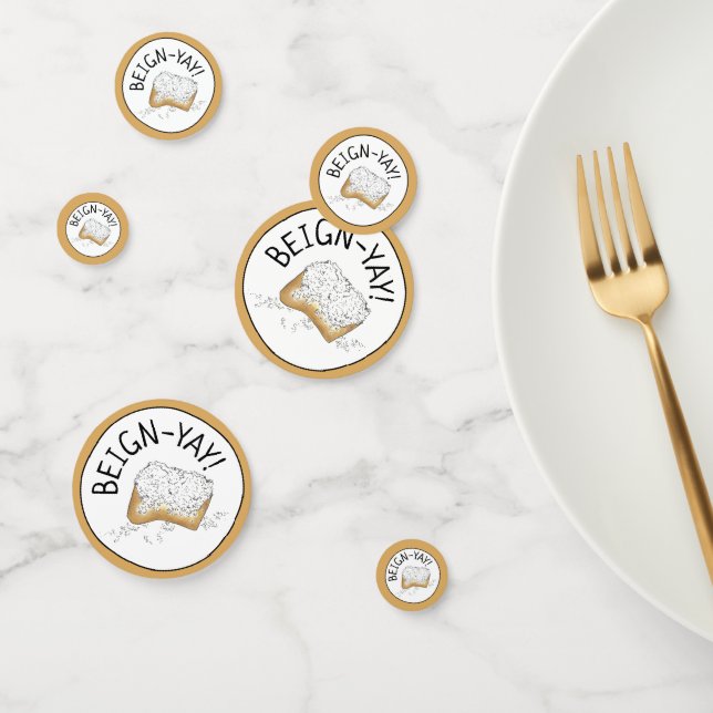 Confeti ¡Beign-Yay! New Orleans NOLA Beignet Pastry Foodie (Grupo)