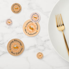 Confeti Bendiciones divertidas en el recuento, no calorías