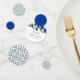 Confeti Berry First Birday Watercolor Blueberry Cute