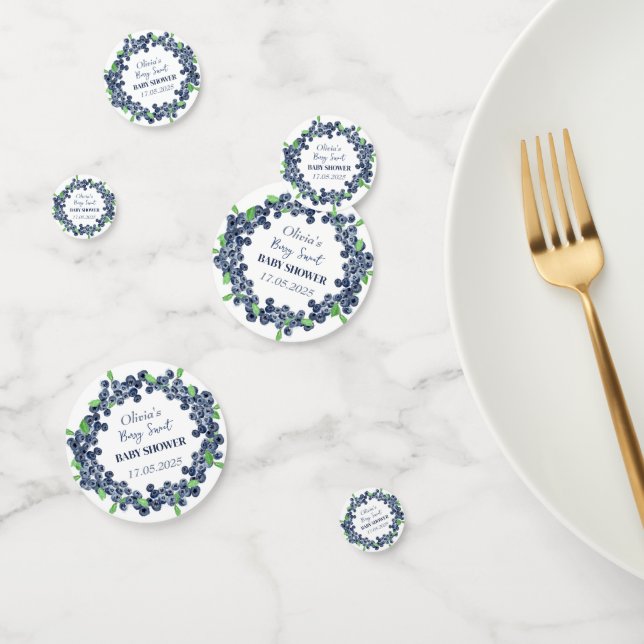 Confeti Berry Sweet Baby Shower Blueberry Baby Boy (Grupo)