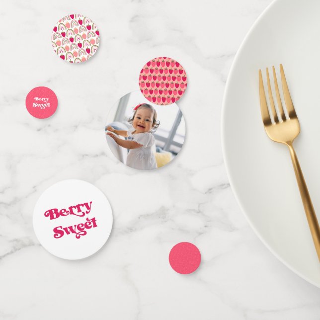 Confeti Berry Sweet Birthday Fresa Rosa (Grupo)