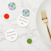 Berry y hojas patrón Feliz Navidad