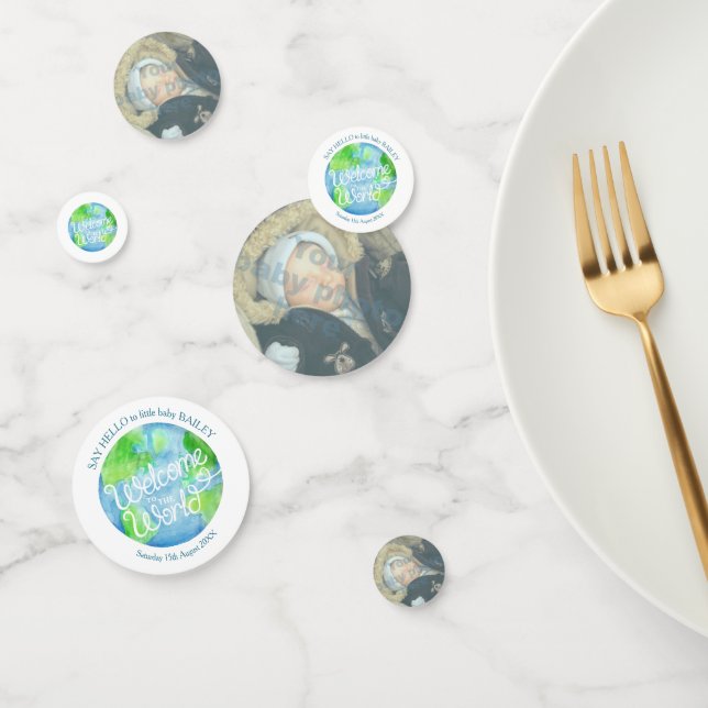 Confeti Bienvenidos al fiesta fotográfico del mundo (Grupo)