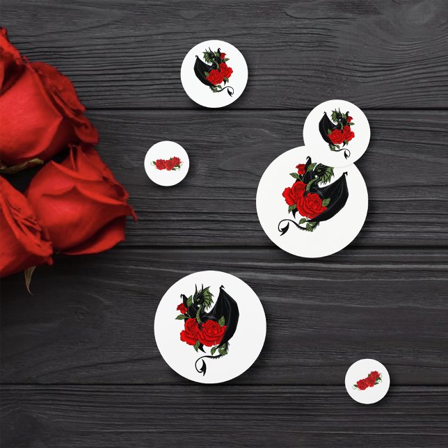 Confeti Black Dragon Red Roses Fantasy (Subido por el creador)