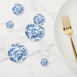Confeti Blanco Azul Chinoiserie Floral Simplista