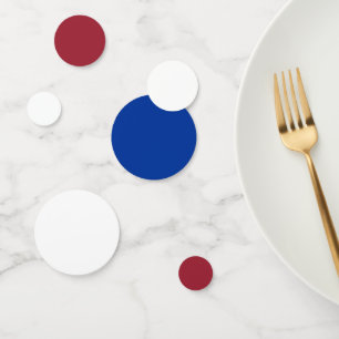 Confeti Blanco Rojo y Azul Cuarto de Julio Tema América