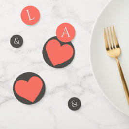 Confeti Boda Coral Heart