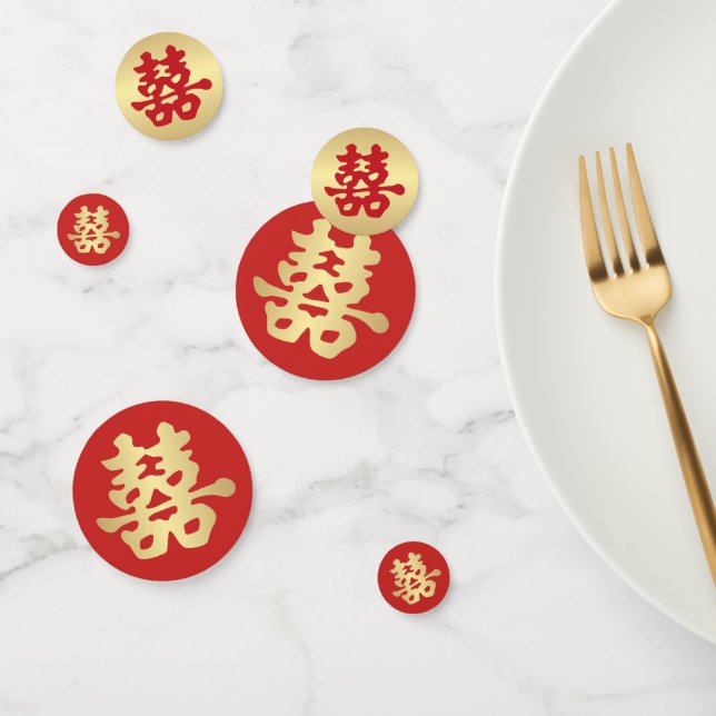 Confeti Boda de doble felicidad (Grupo)