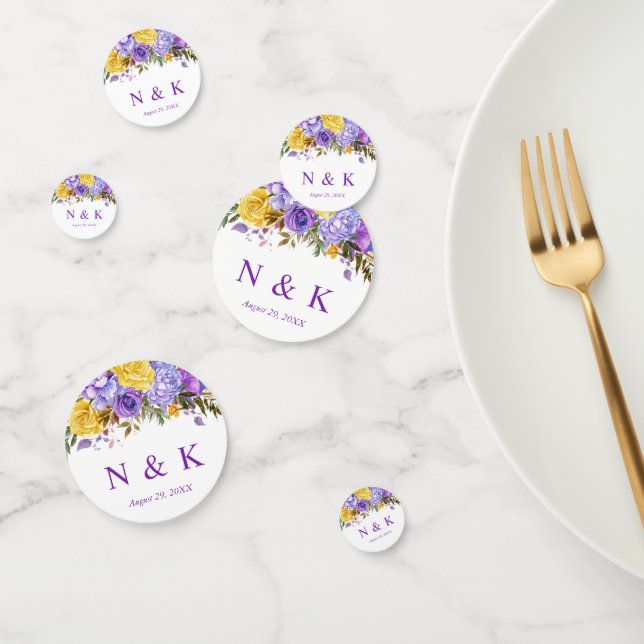 Confeti Boda de flores de primavera con acuarela boho (Grupo)