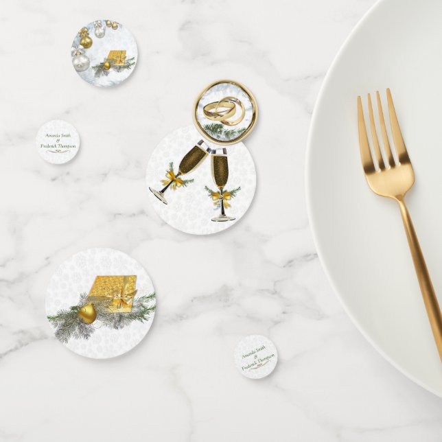 Confeti Boda de Navidades blancos (Grupo)