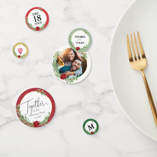 Confeti Boda de vacaciones de Navidades de acuarela (Grupo)