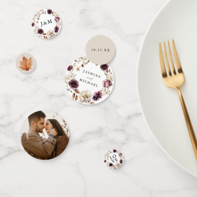 Confeti Boda Floral de Otoño Rústico (Grupo)