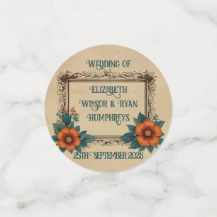 Confeti Boda Floral Vintage Elegante