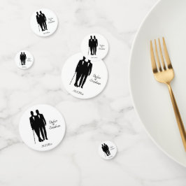 Confeti Boda gay crece con nombres y fecha