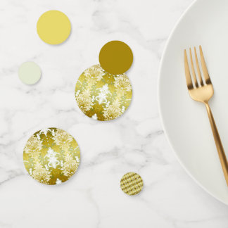 Confeti Boda Retro Gold Green Damask