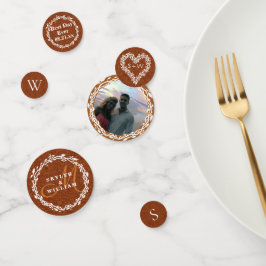Confeti Boda Woodsy Elegant Copper Añade Tu Foto