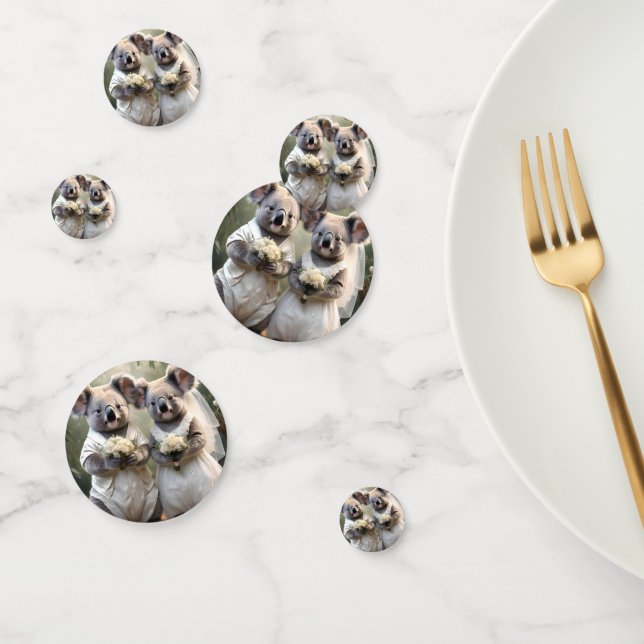 Confeti Bodas australianos Koalas, Boda (Grupo)