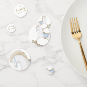 Confeti Boho Vintage Rocse Horse Cowboy Baby Shower