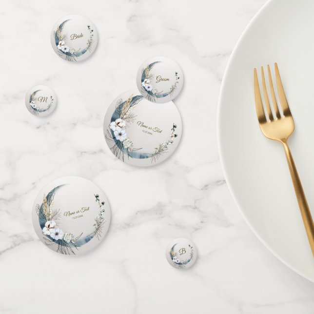 Confeti Boho White Orchid Flores Blue Moon Elegant Fiesta (Grupo)