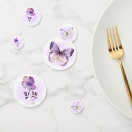 Confeti Boho Wildflower Purple Butfly Baby Shower
