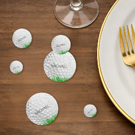 Confeti Bola de Golf en Césped