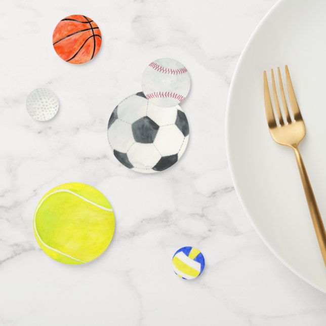 Confeti Bolas multideportivas niños fiesta de cumpleaños d (Grupo)