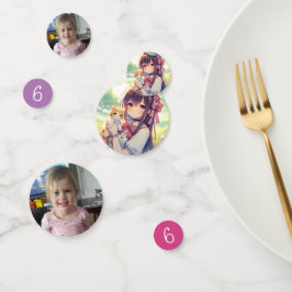 Confeti Bonito Anime Holding Cumpleaños del Chica Gatito