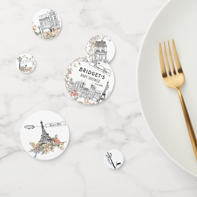 Confeti Bonjour Bebe Globo Baby Shower Neutral de género (Grupo)