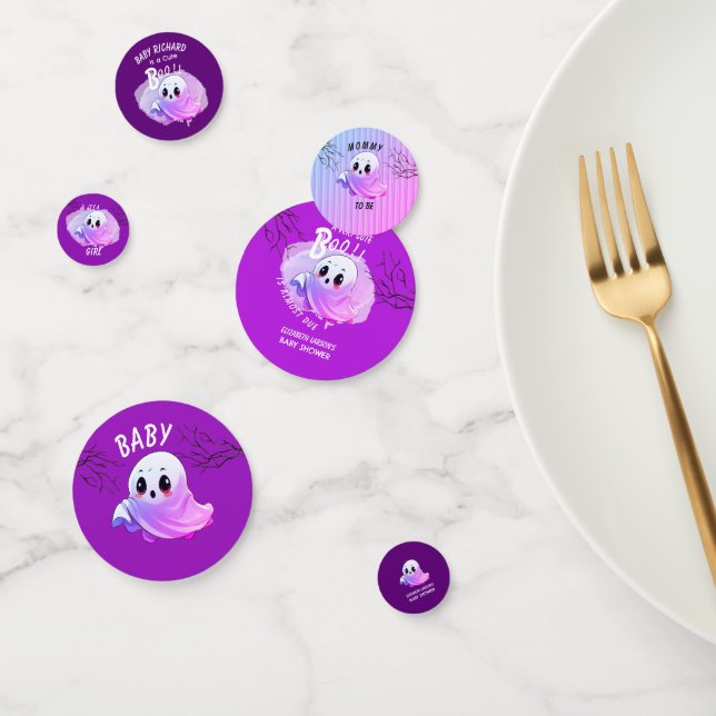 Confeti Boo Baby Shower Halloween Proep Purple Tema Fiesta (Grupo)