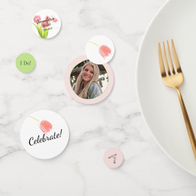 Confeti Brigada de tulipanes rosa suave (Grupo)