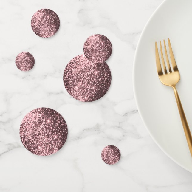 Confeti Brillo de Oro Rosa (Grupo)