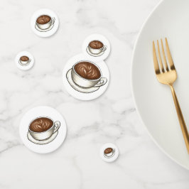 Confeti Brunch de fiesta de cumpleaños de Coffee Latte Cap