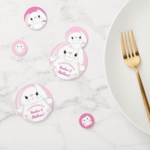 Confeti Bunny Rabbit Baby Shower Pink
